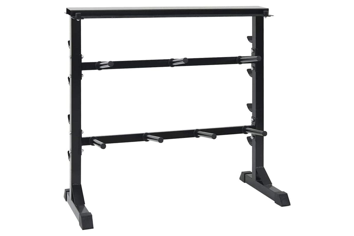 Vidaxl Dumbbell Rack Black 99 X 45 X 95.5 Cm Powder-coated Steel