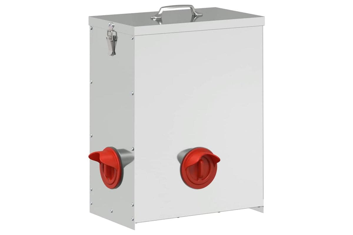 Vidaxl Chicken Feeder Silver 325 X 205 X 43 Cm Galvanised Steel
