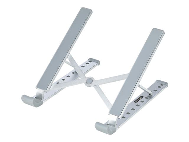 Startech Foldable Laptop Riser Stand, Portable Height Adjustable Ergonomic Laptop Stand, Ventilated Aluminum Frame Supports 22lb (10Kg), Tilt/Raised/A