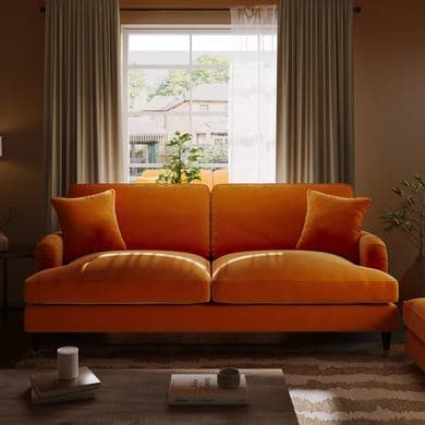 Payton Velvet 3 Seater Sofa