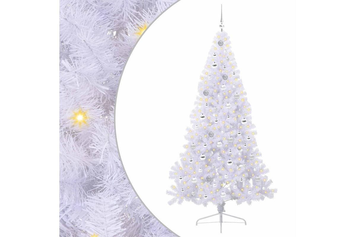 Vidaxl Artificial Christmas Tree With Stand White 210 Cm Pvc And Steel