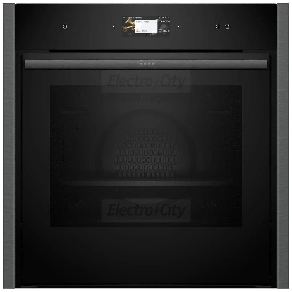 Neff N 90 71 Litre Electric Built-in Slide & Hide Smart Steam Oven | Grey