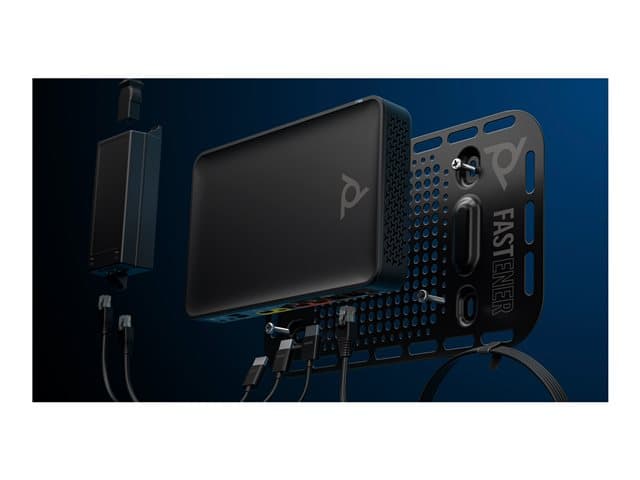 HP - Poly Studio G62 No Radio or Power Cord - Video conferencing system - Certified for Microsoft Teams, Certified for Poly Video - black - TAA Compliant - with PoE+ Adapter - power adapter included