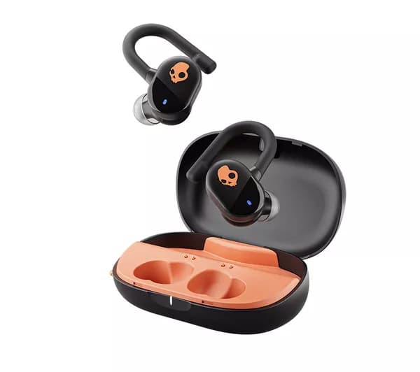 SKULLCANDY Push Play Active Wireless Bluetooth Sports Earbuds - Black & Orange