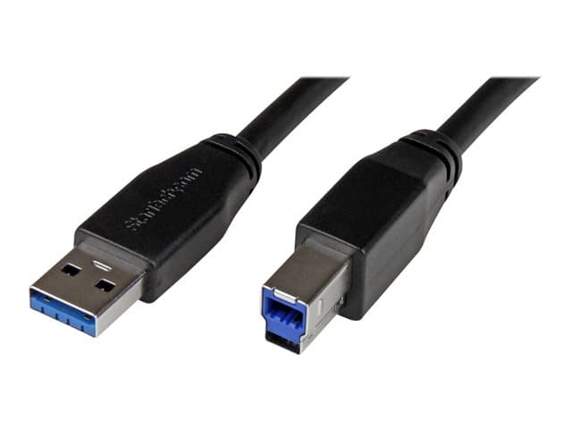 STARTECH.COM - StarTech 5m 15 ft Active USB 3.0 USB-A to USB-B Cable - M/M - USB A to B Cable - USB 3.1 Gen 1 (5 Gbps) (USB3SAB5M) - USB cable - USB Type B to USB Type A - 5 m