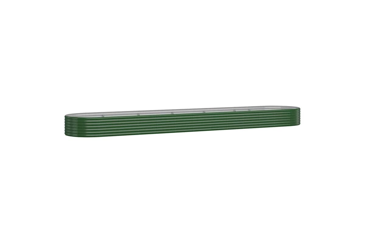 vidaXL 319008 Garden Raised Bed Powder-coated Steel 507x100x36cm Green