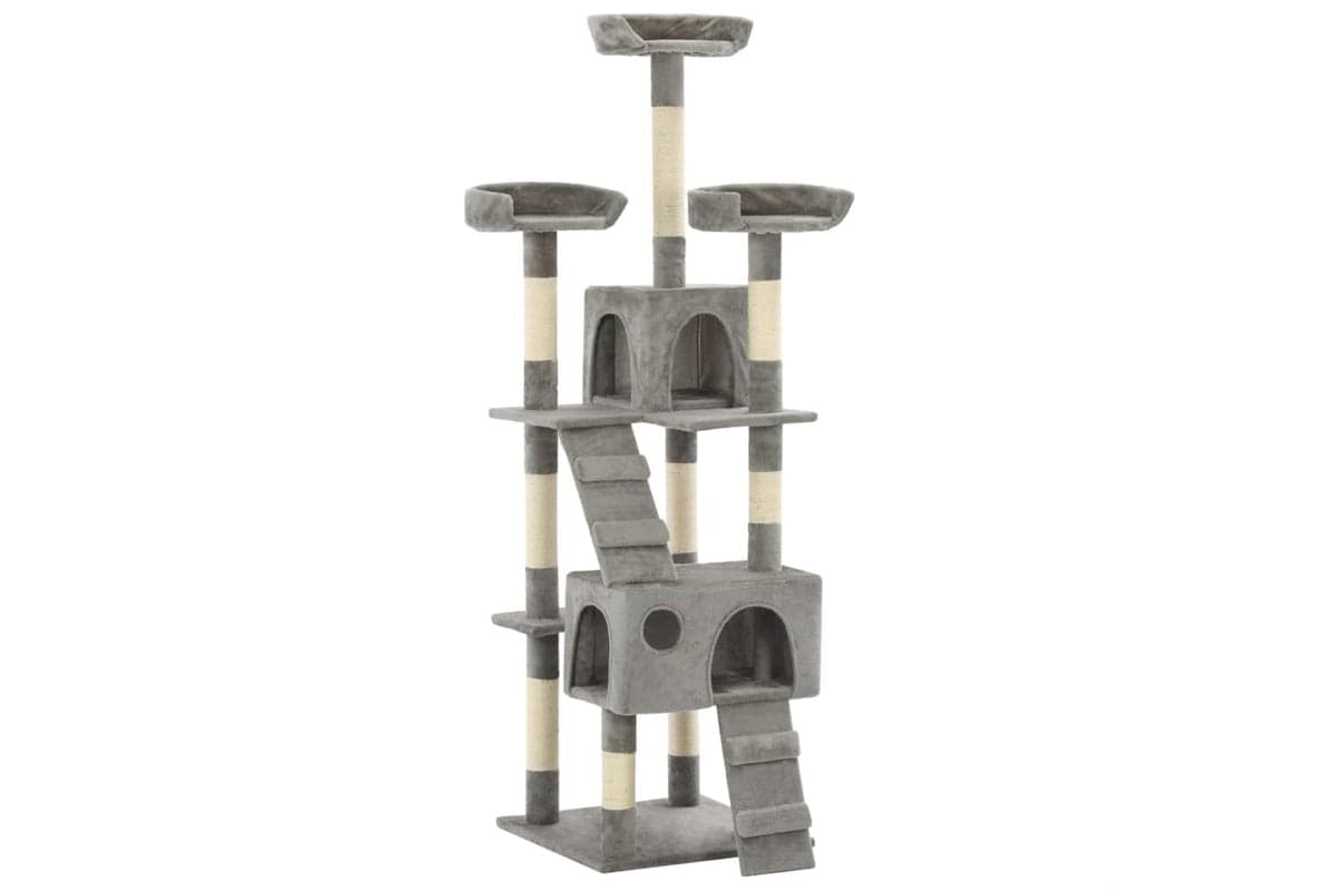 Cat Tree With Sisal Scratching Posts 170 Cm Grey