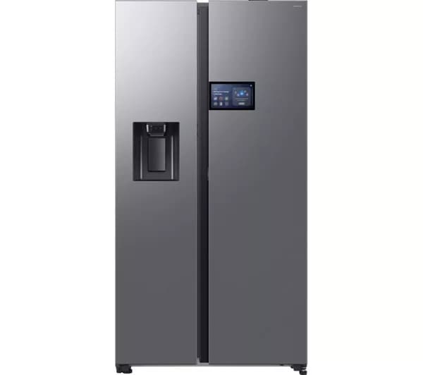 SAMSUNG Bespoke Series 9 Family Hub 9” RS90F64EETEU American-Style Smart Fridge Freezer - Silver