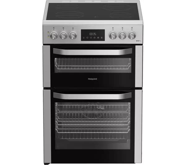 HOTPOINT Multiflow HDE6VDCX 60 cm Electric Ceramic Cooker - Stainless Steel