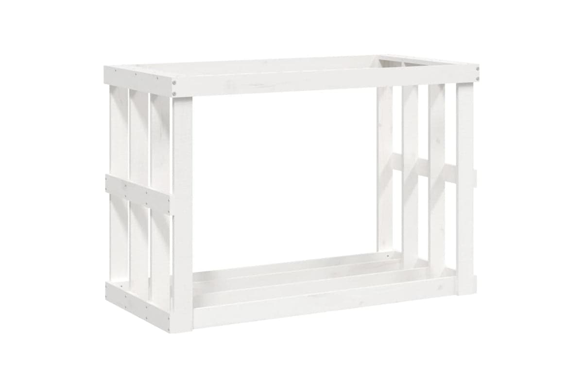 vidaXL 822632 Outdoor Log Holder White 108x52x74cm Solid Wood Pine