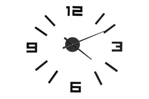 Vidaxl 3D Wall Clock Modern Design 100 cm | Black