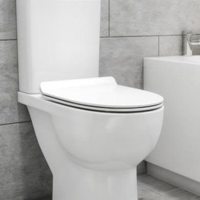 White Round Soft Close Toilet Seat with Quick Release - Venice