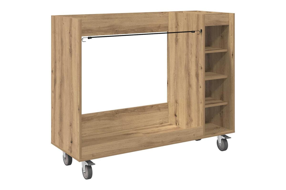 Vidaxl Golf Cabinet With Wheel Plain Artisan Oak 120 X 45 X 98 Cm