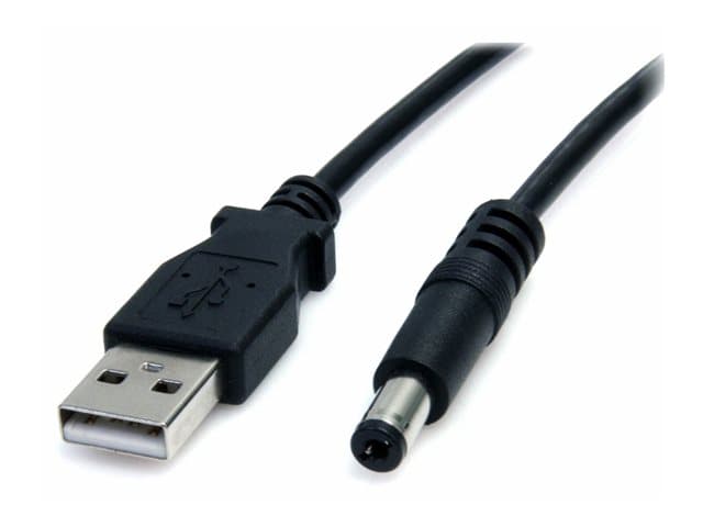 STARTECH.COM - StarTech 3 ft USB to Type M Barrel 5V DC Power Cable - Power cable - USB (power only) (M) to DC jack 5.5 mm (M) - 3 ft - molded - black - USB2TYPEM - power cable - USB (power only) to DC jack 5.5 mm - 91 cm