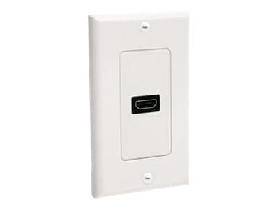 STARTECH.COM - Startech Single Outlet Female HDMI Wall Plate White - Wall mount plate - white - HDMIPLATE - wall mount plate