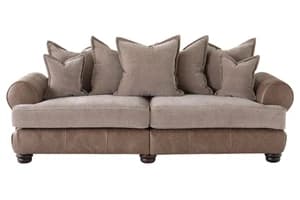 Charlotte 4 Seater | Faux Leather | Coffee