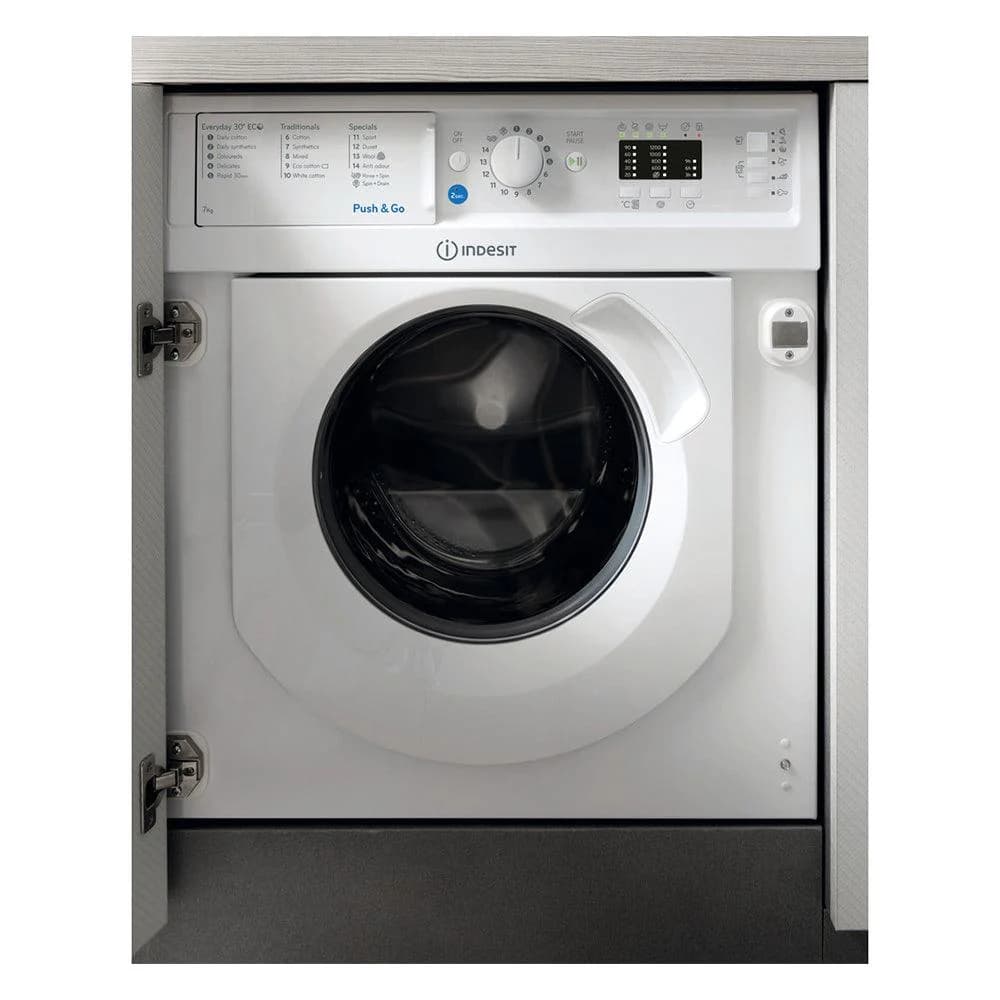 Indesit 7KG 1200RPM Integrated Washing Machine - White | BIWMIL71252UK