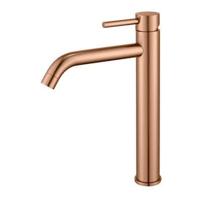 Satin Bronze Tall Mono Basin Mixer Tap - Arissa