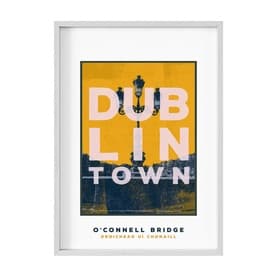 Dublin Town O'Connell Bridge Large Print
