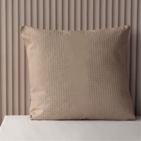Waffle Stripe Square Pillowcase Latte