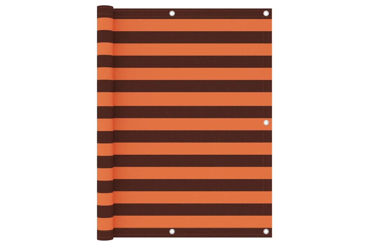 vidaXL 134934 Balcony Screen Orange And Brown 120x500cm Oxford Fabric