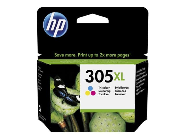 HP - 305XL - High Yield - colour (cyan, magenta, yellow) - original - ink cartridge