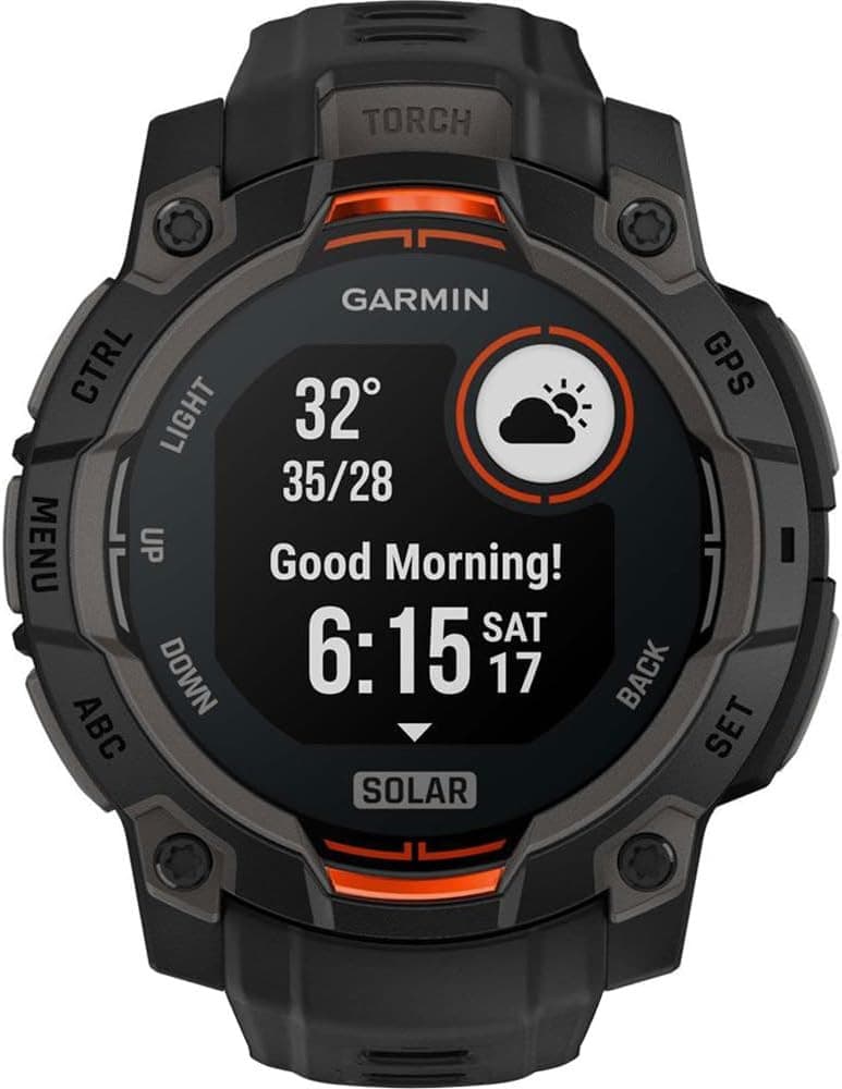 Garmin 010-02934-00 Instinct 3 45 mm Solar Black Band – Black