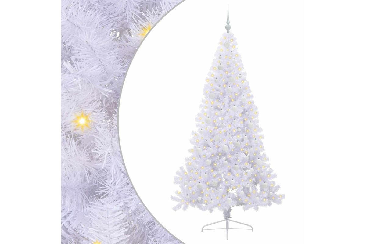 Vidaxl Artificial Christmas Tree With Stand White 210 Cm Pvc And Steel