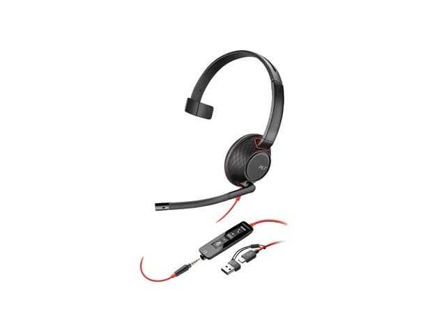 HP - Poly Blackwire 5210 - headset - 3.5 mm jack, USB-C