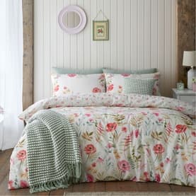 Ella Poppy Duvet Cover Cream