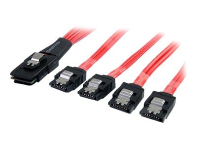 STARTECH.COM - StarTech 50cm Serial Attached SCSI SAS Cable - SFF-8087 Plug to 4x Latching SATA (female) - Mini SAS to SATA Cable (SAS8087S450) - SATA / SAS cable - 50 cm