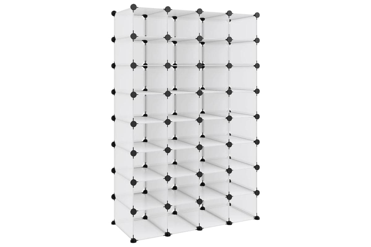 vidaXL 340559 Shoe Rack Transparent 93x36.5x140cm Pp