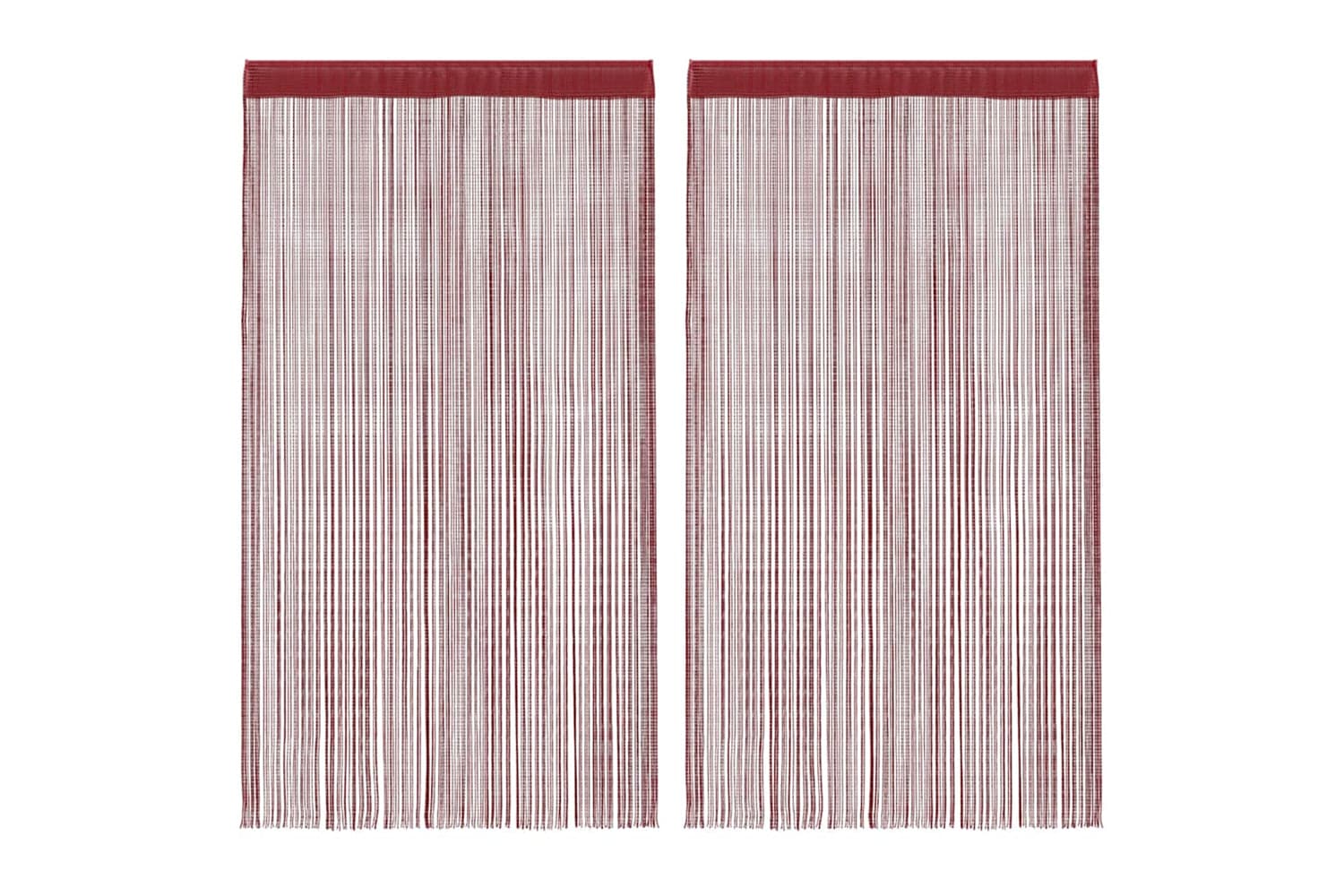 vidaXL 132408 String Curtains 2 Pcs 100x250cm Burgundy