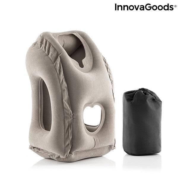 Innovagoods Adjustable Travel Pillow with Carry Case- Blue | 815806