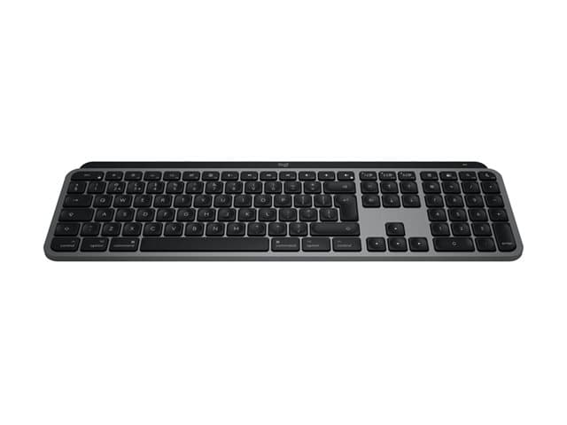 LOGITECH - Master Series MX Keys S for Mac - Keyboard - full size - backlit - wireless - Bluetooth LE - QWERTY - UK - pale grey