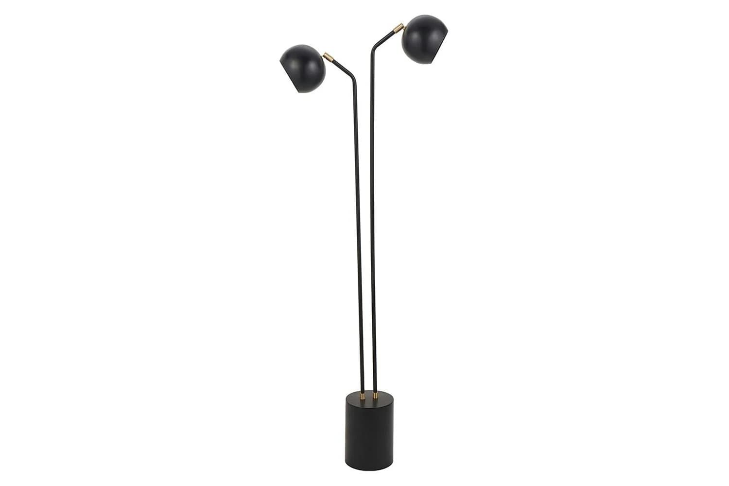Bailey 2 Head Floor Lamp | Black