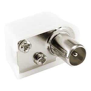 Sbox 90° Male RF Connector - White | KON.RF-M/R