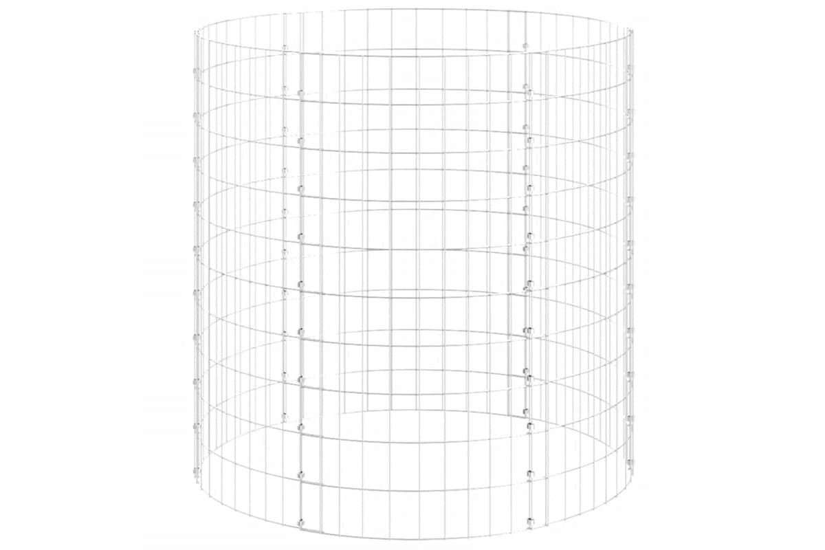vidaXL 3115944 Garden Composter ÃƒÂƒÃ‚Â˜100x100cm Galvanised Steel