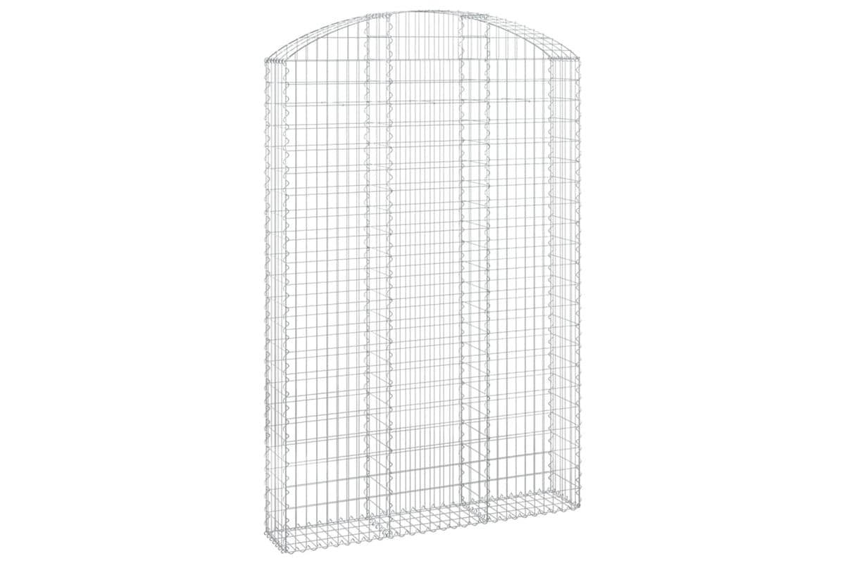 vidaXL 153451 Arched Gabion Basket 150x30x220/240cm Galvanised Iron