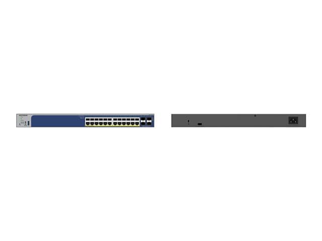 NETGEAR - Smart GS728TXUP - V3 - switch - L3 Lite - smart - 24 x 10/100/1000 (PoE++) + 4 x 10 Gigabit SFP+ - desktop, rack-mountable - PoE++