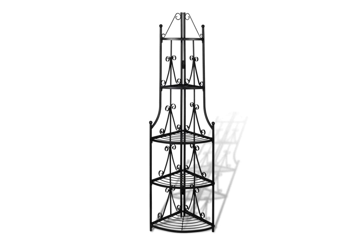 Vidaxl 40782 Corner Plant Rack Black