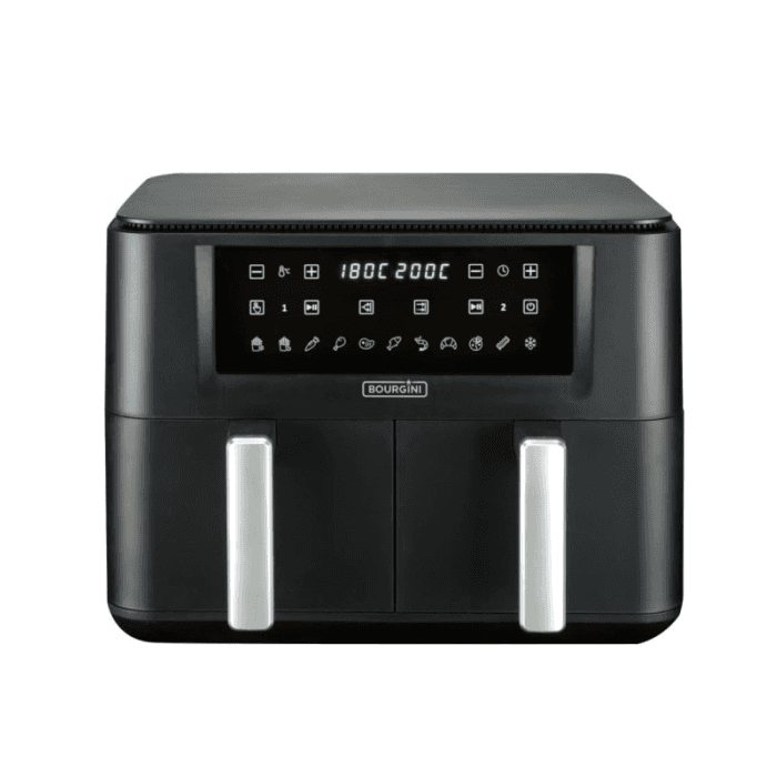 Bourgini 272197, 9LT, Dual Basket Airfryer, Black