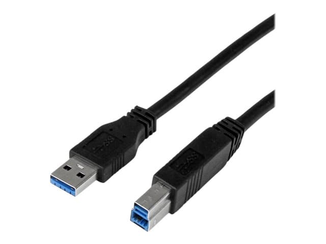 STARTECH.COM - StarTech 1m 3 ft Certified SuperSpeed USB 3.0 A to B Cable Cord - USB 3 Cable - 1x USB 3.0 A (M), 1x USB 3.0 B (M) - 1 meter, Black (USB3CAB1M) - USB cable - USB Type B to USB Type A - 1 m