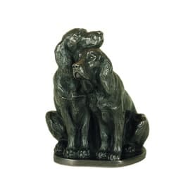 Spaniel Pair Bronze Ornament