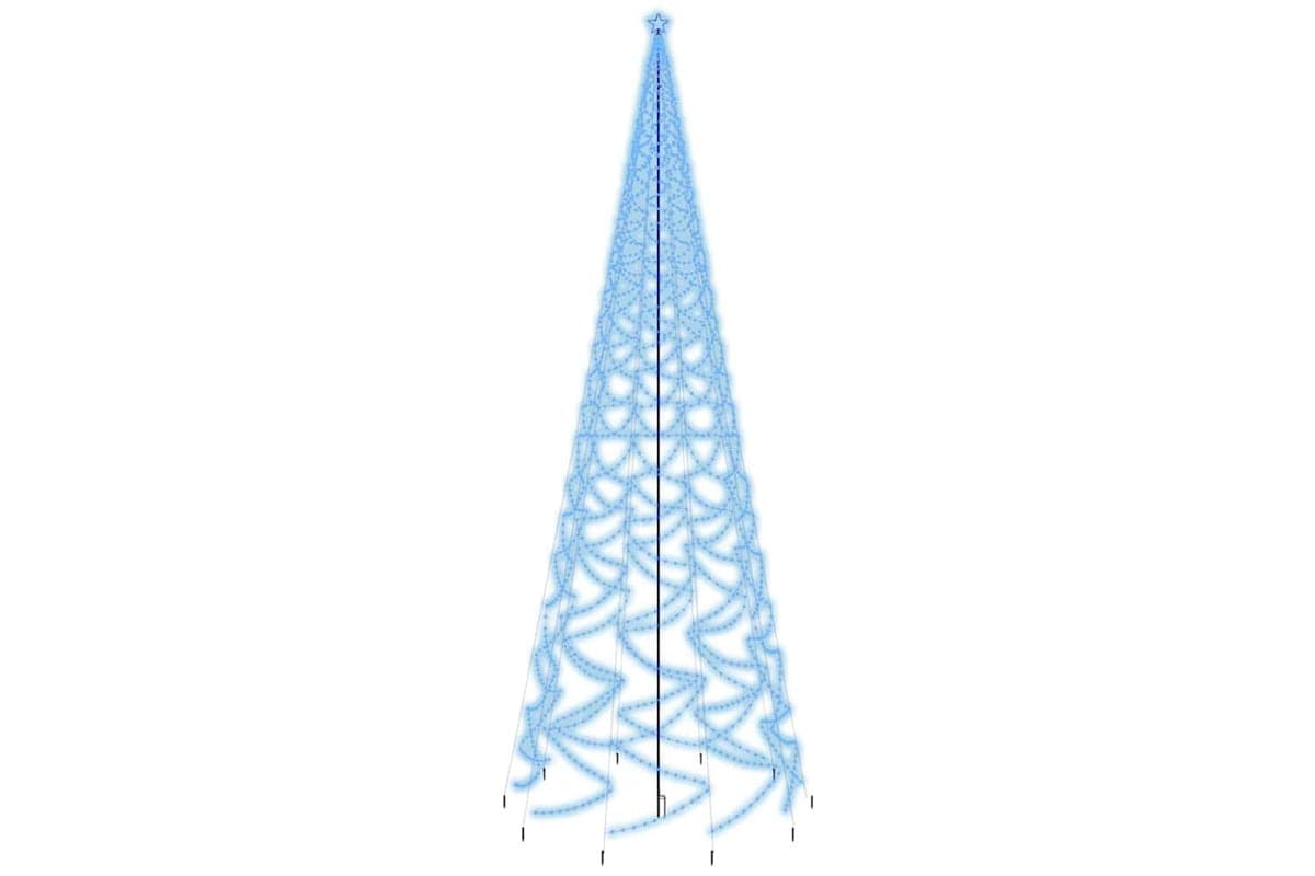 Vidaxl Christmas Tree With Spike Blue 3000 Leds 800 Cm