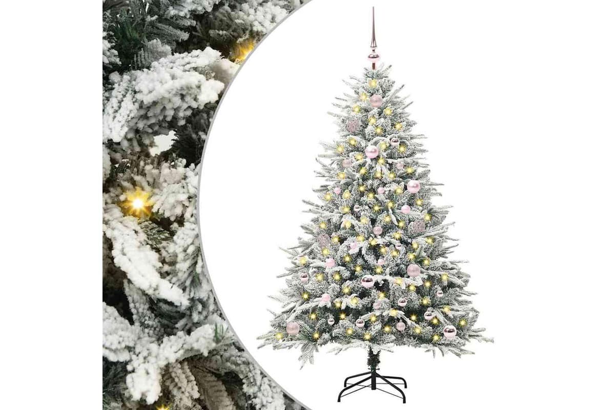 Vidaxl Artificial Pre-lit Christmas Tree With Ball Set Green 150 Cm