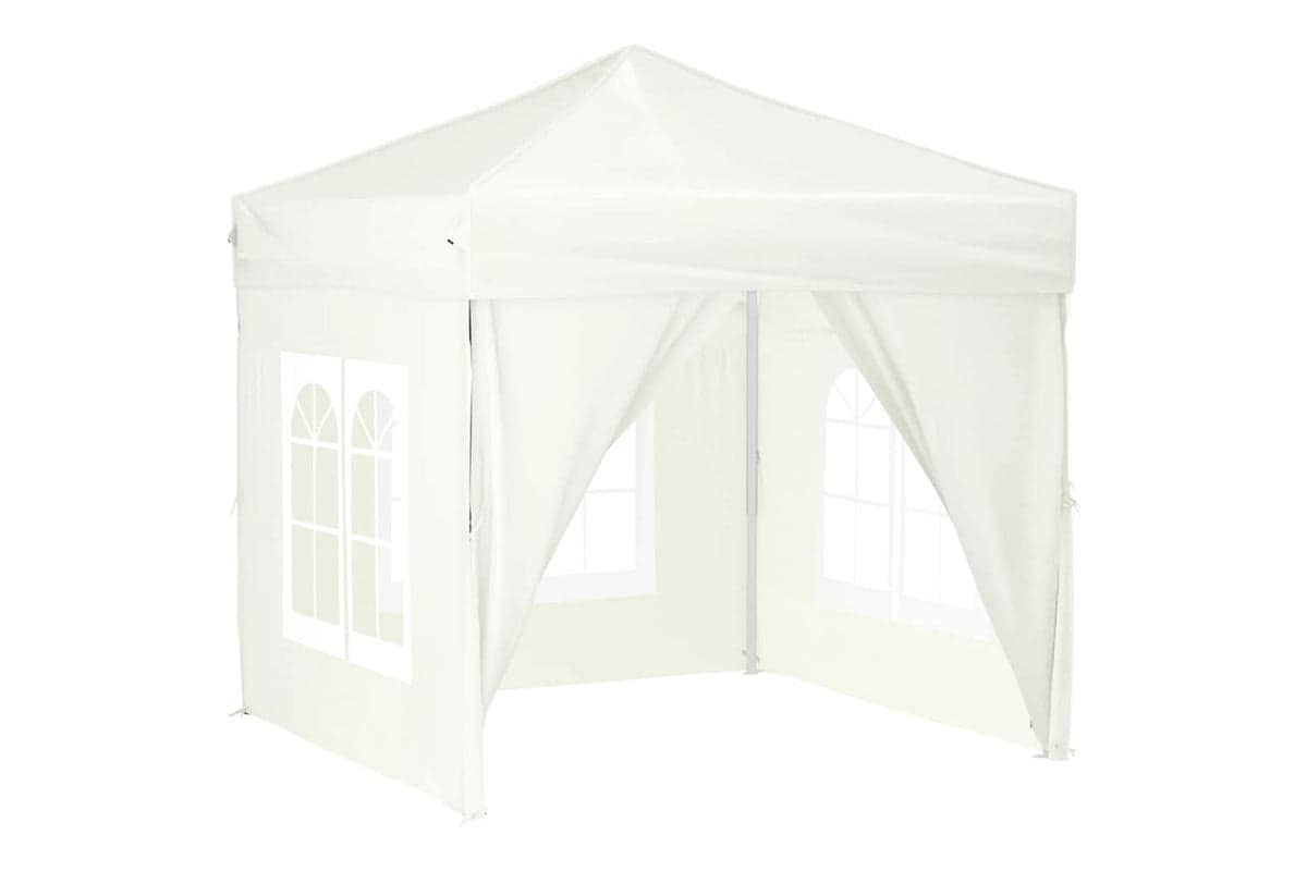Vidaxl 93501 Folding Party Tent With Sidewalls Cream 2x2 M