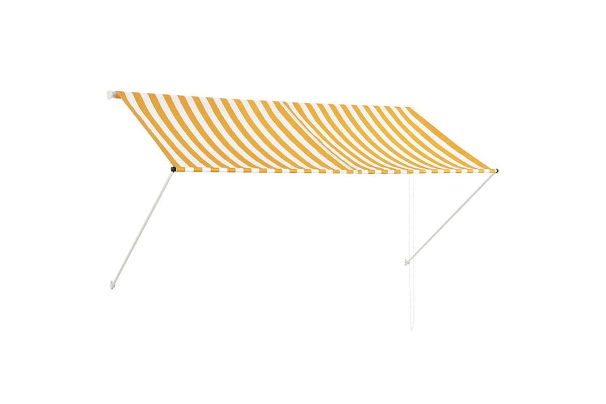 Vidaxl Retractable Awning 250x150 Cm Yellow And White