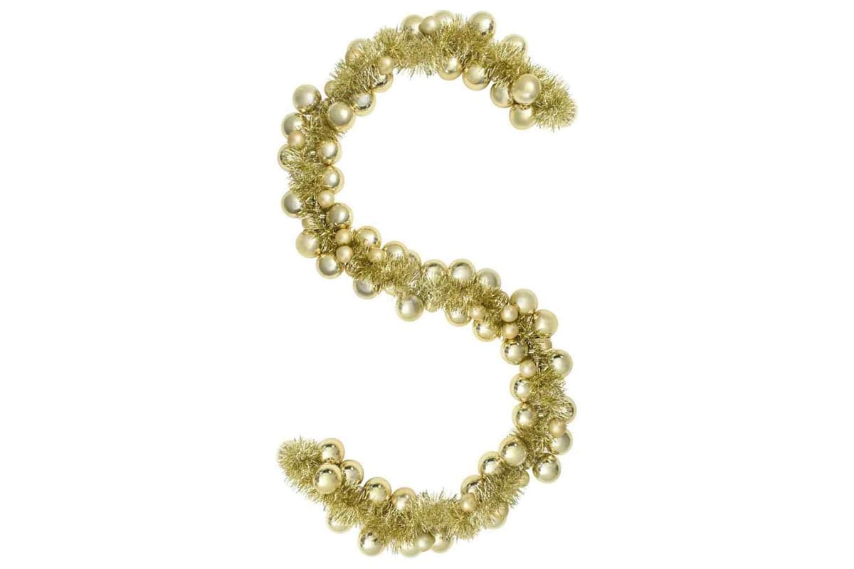 Vidaxl Christmas Ball Garland Gold 186 Cm Polystyrene
