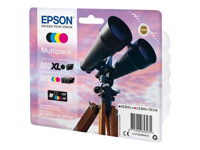 EPSON - 502/502XL Multipack - 4-pack - black, yellow, cyan, magenta - original - ink cartridge